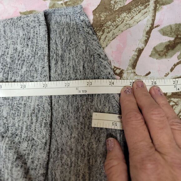 Anthropologie Fig & Flower Heather Gray Embroidered Tie Front Blouse Wm Sz PL - Picture 10 of 12